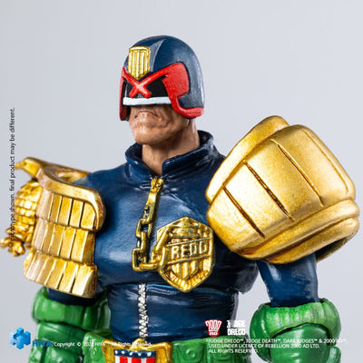 2000 AD Exquisite Mini Action Figure 1/18 Judge Dredd Gaze Into The Fist of Dredd 10cm - Action Figures - Hiya Toys - Hobby Figures UK