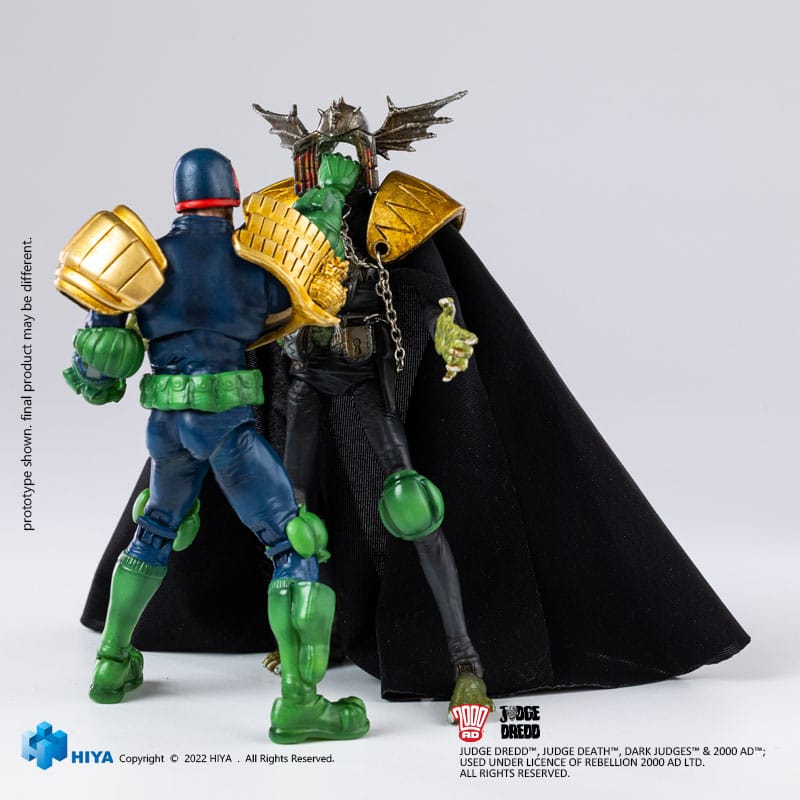 2000 AD Exquisite Mini Action Figure 1/18 Judge Dredd Gaze Into The ...
