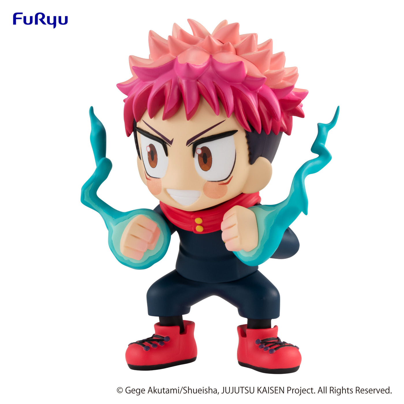 Jujutsu Kaisen Toonize PVC Statue Yuji Itadori Cartoon Colour Ver. 13cm - Mini Figures - Furyu - Hobby Figures UK