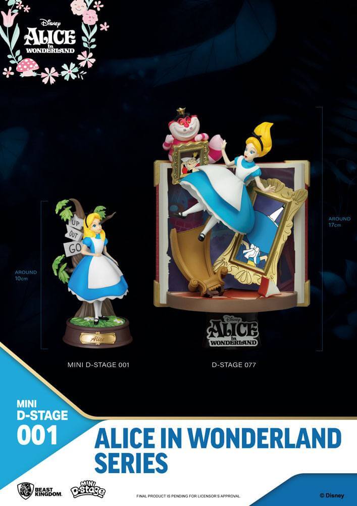 Alice in Wonderland Mini Diorama Stage Statues 6-pack 10cm - Scale Statue - Beast Kingdom Toys - Hobby Figures UK