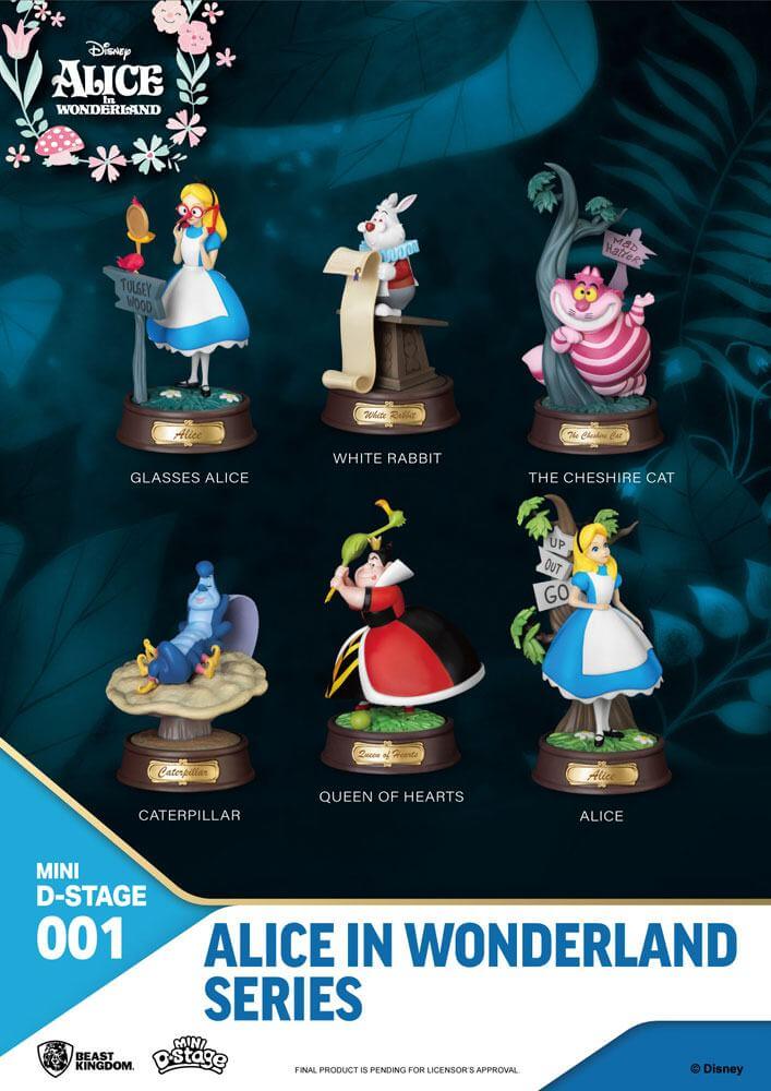 Alice in Wonderland Mini Diorama Stage Statues 6-pack 10cm