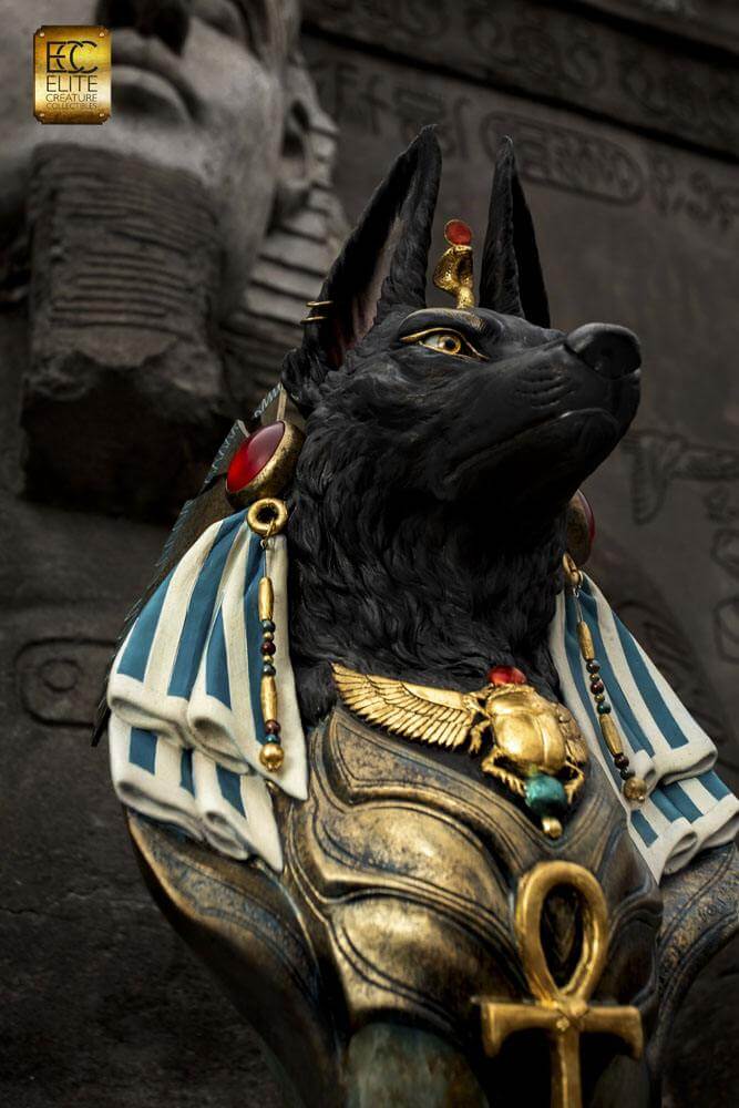 Anubis Life-Size Bust by Miyo Nakamura 72cm - Scale Statue - Elite Creature Collectibles - Hobby Figures UK