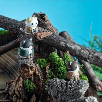 Attack on Titan Mega Cat Project Trading Figure 3cm Gathering Scout Regiment danyan! 8-Set Assortment - Mini Figures - Megahouse - Hobby Figures UK