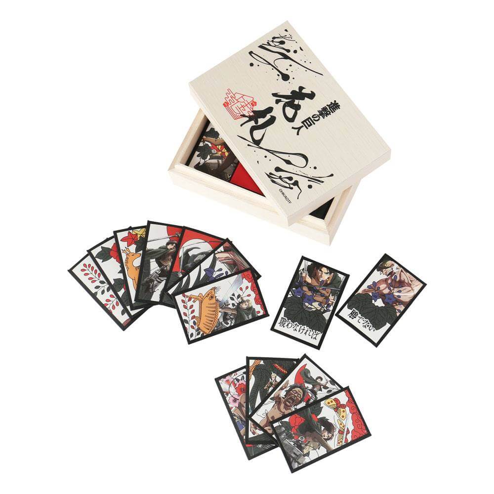 Attack on Titan Playing Cards in wooden box Original Hanafuda Limited Edition -  - Tokyo Gets - Hobby Figures UK