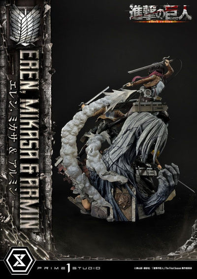 Attack on Titan Ultimate Premium Masterline Statue Eren, Mikasa, & Armin 72cm - Scale Statue - Prime 1 Studio - Hobby Figures UK