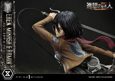 Attack on Titan Ultimate Premium Masterline Statue Eren, Mikasa, & Armin 72cm - Scale Statue - Prime 1 Studio - Hobby Figures UK