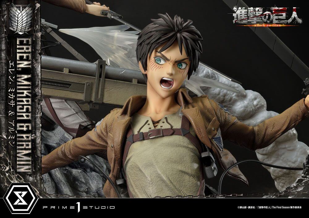 Attack on Titan Ultimate Premium Masterline Statue Eren, Mikasa, & Armin 72cm - Scale Statue - Prime 1 Studio - Hobby Figures UK