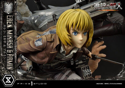 Attack on Titan Ultimate Premium Masterline Statue Eren, Mikasa, & Armin 72cm - Scale Statue - Prime 1 Studio - Hobby Figures UK