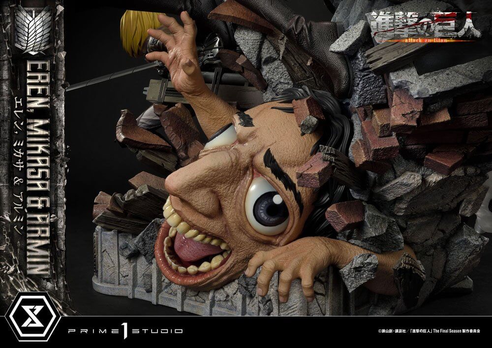Attack on Titan Ultimate Premium Masterline Statue Eren, Mikasa, & Armin 72cm - Scale Statue - Prime 1 Studio - Hobby Figures UK