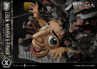 Attack on Titan Ultimate Premium Masterline Statue Eren, Mikasa, & Armin 72cm - Scale Statue - Prime 1 Studio - Hobby Figures UK