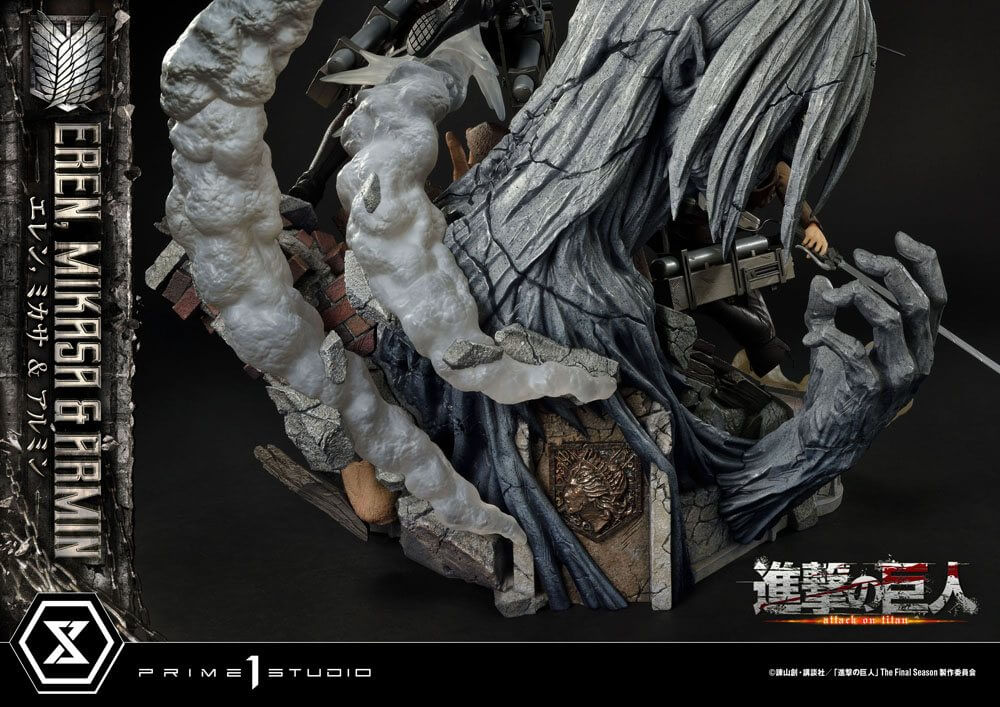 Attack on Titan Ultimate Premium Masterline Statue Eren, Mikasa, & Armin 72cm - Scale Statue - Prime 1 Studio - Hobby Figures UK