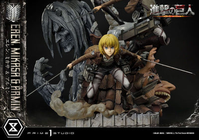 Attack on Titan Ultimate Premium Masterline Statue Eren, Mikasa, & Armin 72cm - Scale Statue - Prime 1 Studio - Hobby Figures UK