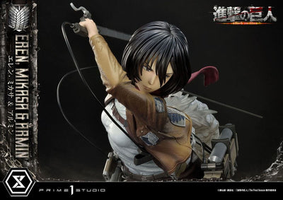 Attack on Titan Ultimate Premium Masterline Statue Eren, Mikasa, & Armin 72cm - Scale Statue - Prime 1 Studio - Hobby Figures UK