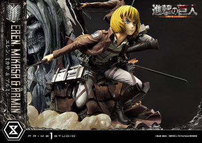 Attack on Titan Ultimate Premium Masterline Statue Eren, Mikasa, & Armin 72cm - Scale Statue - Prime 1 Studio - Hobby Figures UK