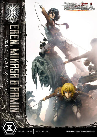 Attack on Titan Ultimate Premium Masterline Statue Eren, Mikasa, & Armin 72cm - Scale Statue - Prime 1 Studio - Hobby Figures UK