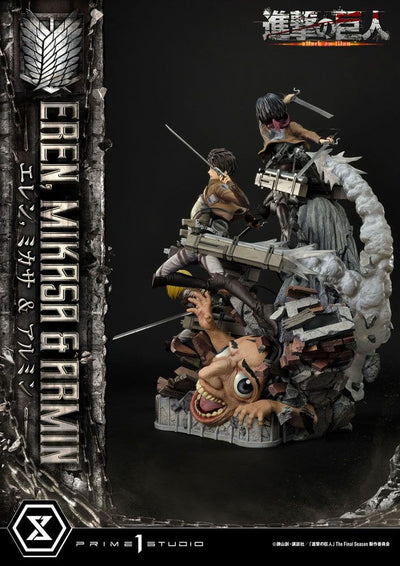 Attack on Titan Ultimate Premium Masterline Statue Eren, Mikasa, & Armin 72cm - Scale Statue - Prime 1 Studio - Hobby Figures UK
