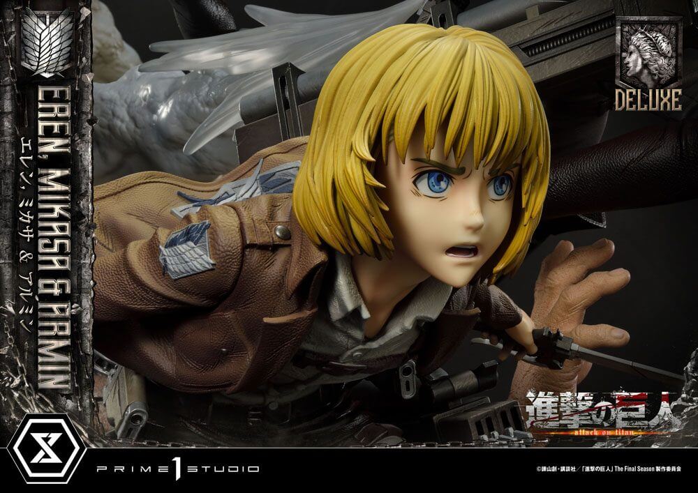 Attack on Titan Ultimate Premium Masterline Statue Eren, Mikasa, & Armin Deluxe Bonus Version 72cm - Scale Statue - Prime 1 Studio - Hobby Figures UK