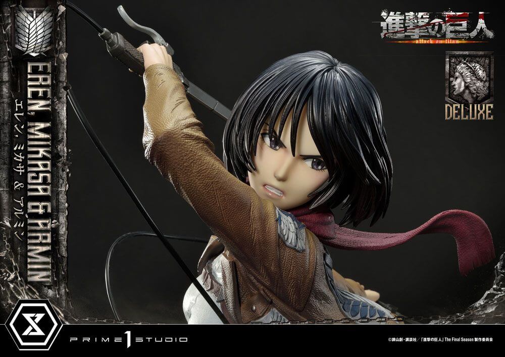 Attack on Titan Ultimate Premium Masterline Statue Eren, Mikasa, & Armin Deluxe Bonus Version 72cm - Scale Statue - Prime 1 Studio - Hobby Figures UK