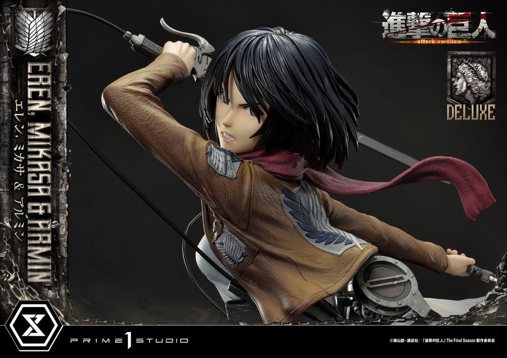 Attack on Titan Ultimate Premium Masterline Statue Eren, Mikasa, & Armin Deluxe Bonus Version 72cm - Scale Statue - Prime 1 Studio - Hobby Figures UK