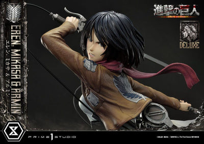 Attack on Titan Ultimate Premium Masterline Statue Eren, Mikasa, & Armin Deluxe Bonus Version 72cm - Scale Statue - Prime 1 Studio - Hobby Figures UK