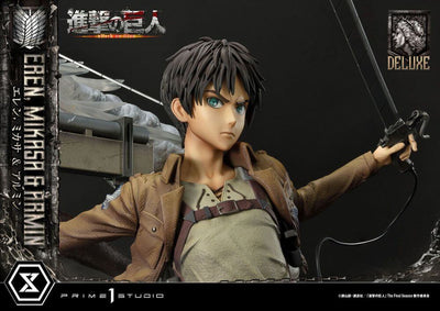 Attack on Titan Ultimate Premium Masterline Statue Eren, Mikasa, & Armin Deluxe Bonus Version 72cm - Scale Statue - Prime 1 Studio - Hobby Figures UK