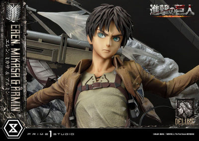 Attack on Titan Ultimate Premium Masterline Statue Eren, Mikasa, & Armin Deluxe Bonus Version 72cm - Scale Statue - Prime 1 Studio - Hobby Figures UK