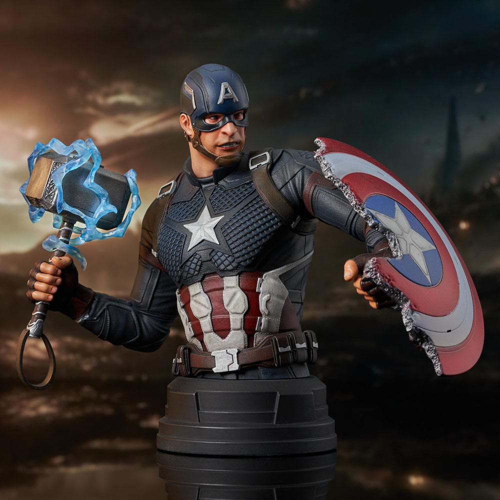 Avengers: Endgame Bust 1/6 Captain America 15cm - Scale Statue - Gentle Giant - Hobby Figures UK
