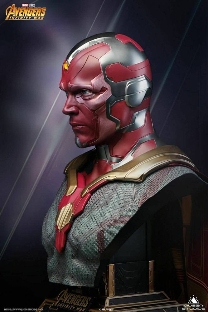 Avengers Infinity War Life-Size Bust Vision 66cm - Scale Statue - Queen Studios - Hobby Figures UK