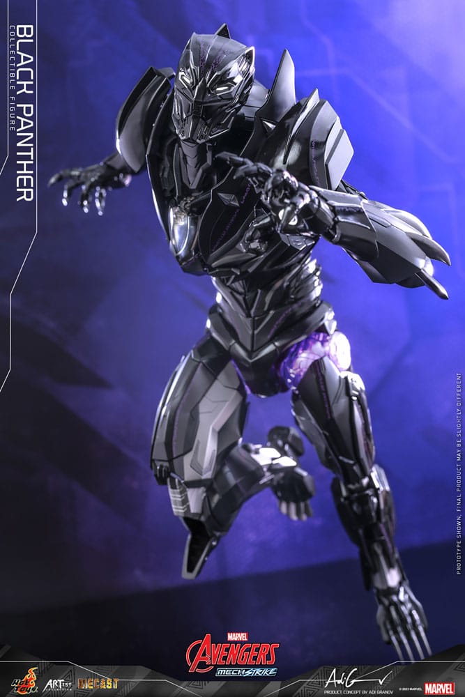 Avengers Mech Strike Artist Collection Diecast Action Figure Black Panther 35cm