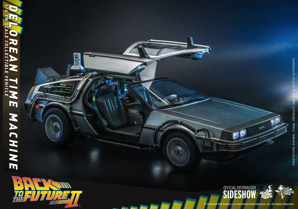Back to the Future Movie Masterpiece Vehicle 1/6 DeLorean Time Machine 72cm - Scale Statue - Hot Toys - Hobby Figures UK