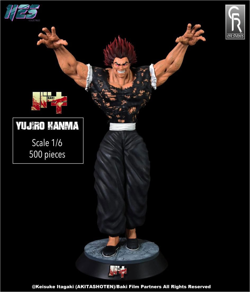 Baki Statue 1/6 Yujiro Hanma 37cm - Scale Statue - HES Collectibles - Hobby Figures UK