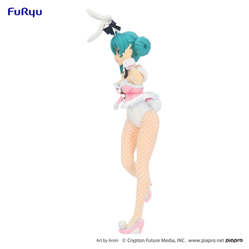 Hatsune Miku BiCute Bunnies PVC Statue Hatsune Miku White Rabbit Baby Pink Ver. 28cm - Scale Statue - Furyu - Hobby Figures UK