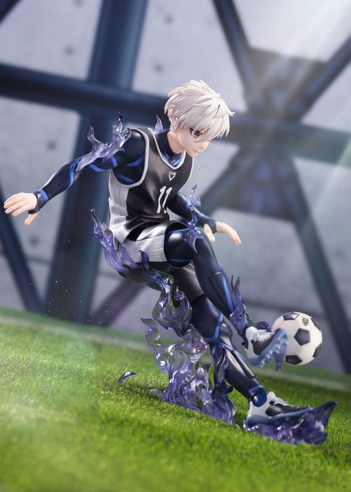Gooyeh Blue Lock - Statuetta di anime carina Big Head Sitting Figure Nagi Seishiro Action Figure in PVC, modello da collezionista, 10 cm