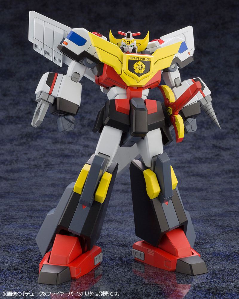 Brave Police J-Decker Plastic Model Kit Duke & Fire Parts 11cm - Model Kit - Kotobukiya - Hobby Figures UK