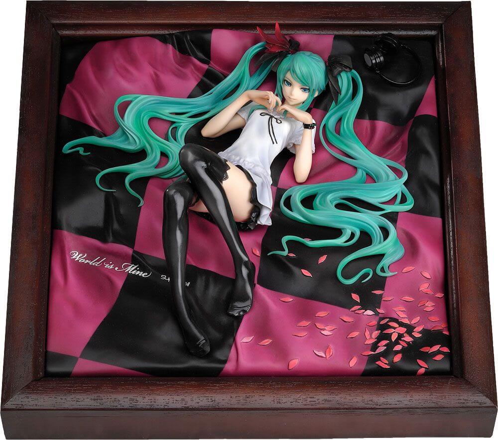 Character Vocal Series PVC Statue 1/8 Miku Hatsune World is Mine Brown Frame 22cm - Scale Statue - Good Smile Company - Hobby Figures UK