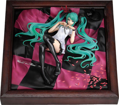 Character Vocal Series PVC Statue 1/8 Miku Hatsune World is Mine Brown Frame 22cm - Scale Statue - Good Smile Company - Hobby Figures UK
