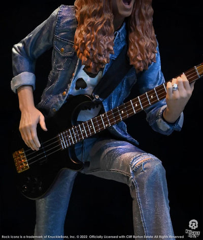 Cliff Burton Rock Iconz Statue Cliff 'Em All 22cm - Scale Statue - Knucklebonz - Hobby Figures UK