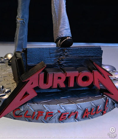 Cliff Burton Rock Iconz Statue Cliff 'Em All 22cm - Scale Statue - Knucklebonz - Hobby Figures UK