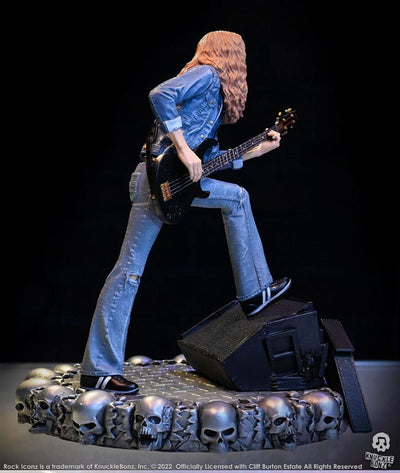 Cliff Burton Rock Iconz Statue Cliff 'Em All 22cm - Scale Statue - Knucklebonz - Hobby Figures UK