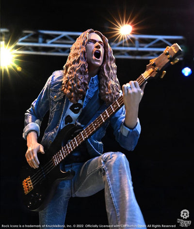 Cliff Burton Rock Iconz Statue Cliff 'Em All 22cm - Scale Statue - Knucklebonz - Hobby Figures UK