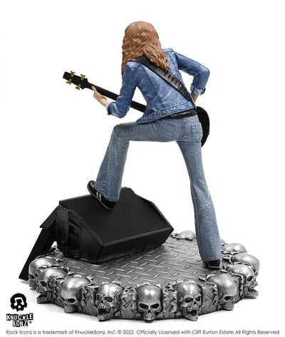 Cliff Burton Rock Iconz Statue Cliff 'Em All 22cm - Scale Statue - Knucklebonz - Hobby Figures UK