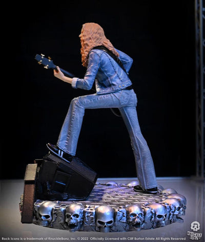 Cliff Burton Rock Iconz Statue Cliff 'Em All 22cm - Scale Statue - Knucklebonz - Hobby Figures UK