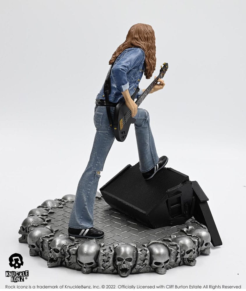 Cliff Burton Rock Iconz Statue Cliff 'Em All 22cm - Scale Statue - Knucklebonz - Hobby Figures UK