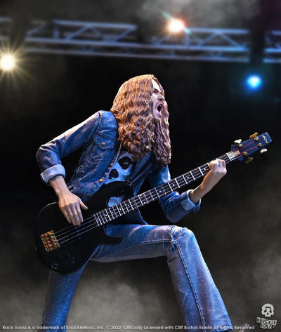 Cliff Burton Rock Iconz Statue Cliff 'Em All 22cm - Scale Statue - Knucklebonz - Hobby Figures UK