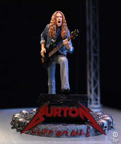Cliff Burton Rock Iconz Statue Cliff 'Em All 22cm - Scale Statue - Knucklebonz - Hobby Figures UK