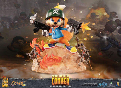 Conker: Conker's Bad Fur Day Statue Soldier Conker 33cm - Scale Statue - First 4 Figures - Hobby Figures UK