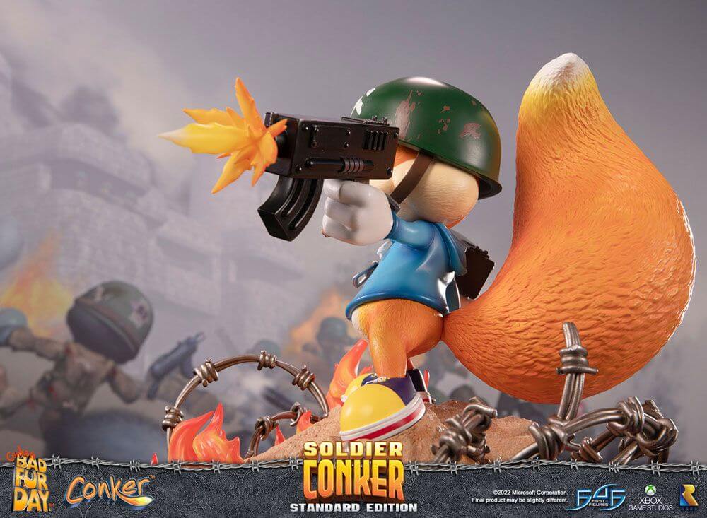 Conker: Conker's Bad Fur Day Statue Soldier Conker 33cm - Scale Statue - First 4 Figures - Hobby Figures UK