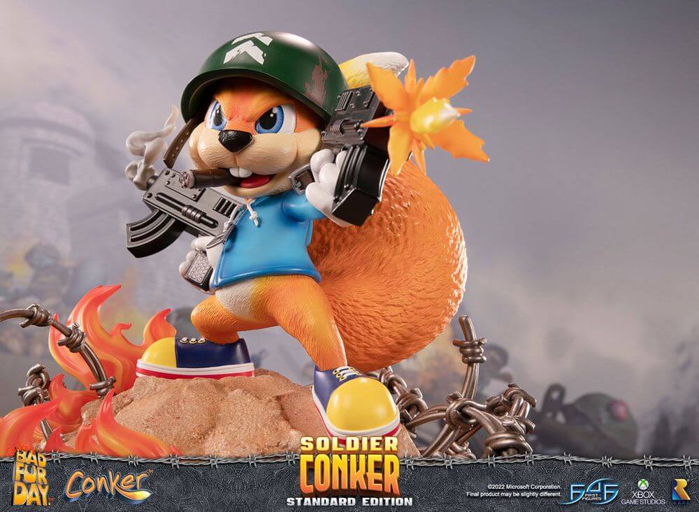 Conker: Conker's Bad Fur Day Statue Soldier Conker 33cm - Scale Statue - First 4 Figures - Hobby Figures UK