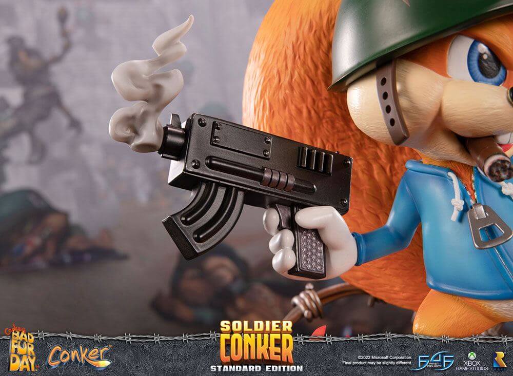 Conker: Conker's Bad Fur Day Statue Soldier Conker 33cm - Scale Statue - First 4 Figures - Hobby Figures UK