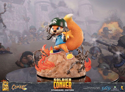 Conker: Conker's Bad Fur Day Statue Soldier Conker 33cm - Scale Statue - First 4 Figures - Hobby Figures UK